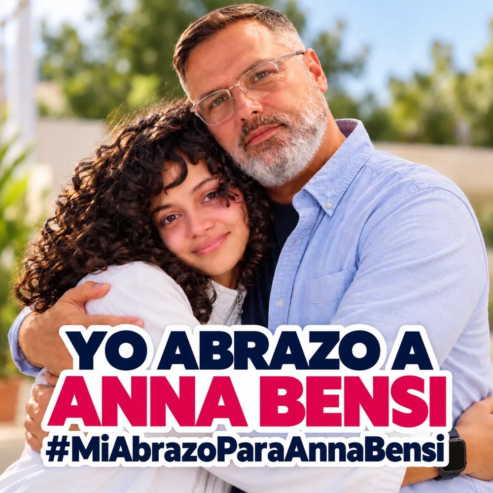 Yo abrazo a Anna Bensi